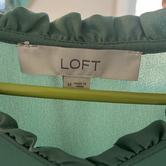 Green Loft ruffle blouse - Picture 3 of 3